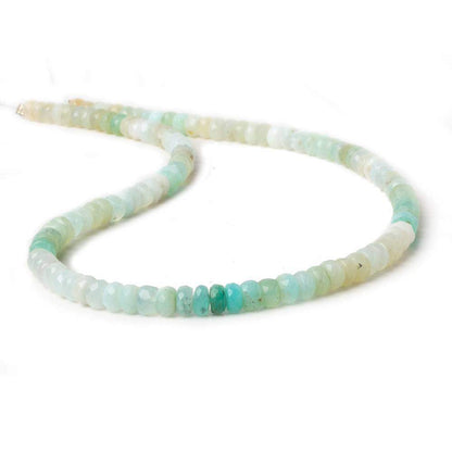 4-5mm Blue Peruvian Opal Faceted Rondelle Beads 14 inch 120 pieces