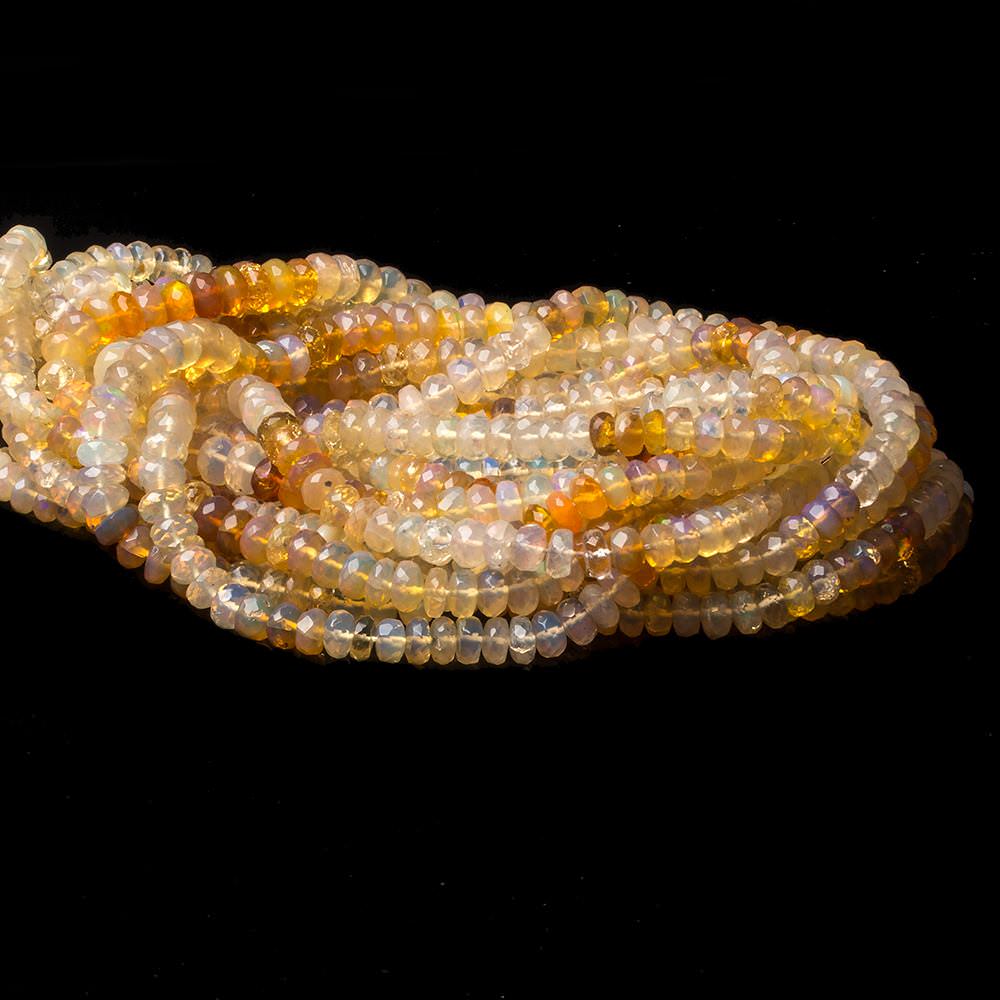 4 - 5mm Ethiopian Opal Faceted Rondelle Beads 18 inch 159 pieces