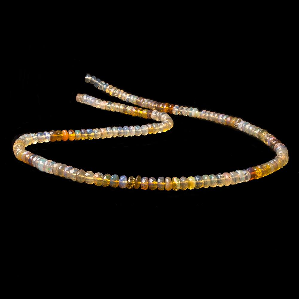 4 - 5mm Ethiopian Opal Faceted Rondelle Beads 18 inch 159 pieces
