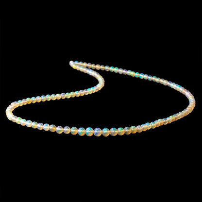 4-5mm Ethiopian Opal Faceted Round Beads 17 inch 117 pieces AAA