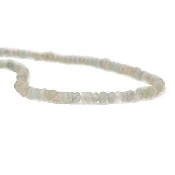 4-5mm Frosted Aquamarine & Yellow Beryl plain heshi 14 inch 110 pieces