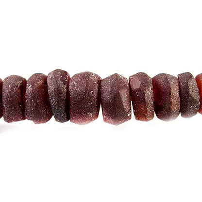 4-5mm Frosted Garnet Faceted Rondelle Beads 13 inch 115 beads
