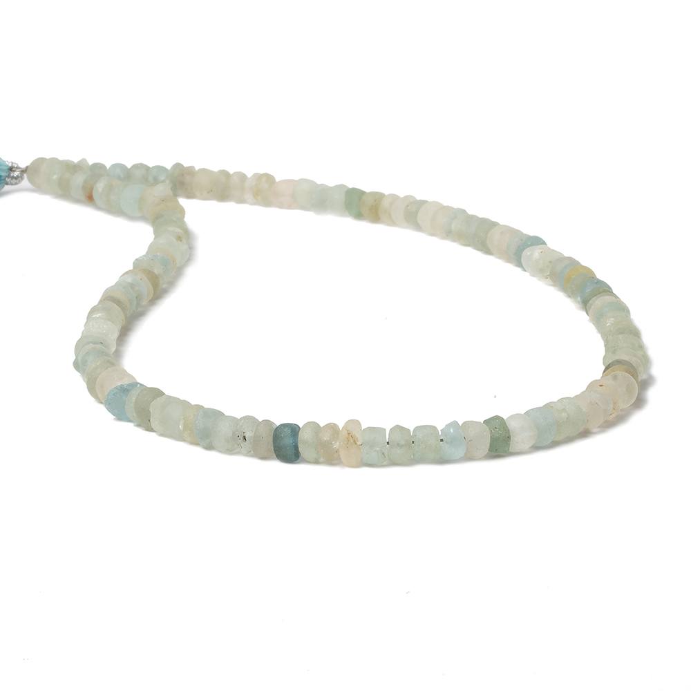 4-5mm Frosted Multi Color Beryl Plain Rondelle Beads 13 inch 110 pieces