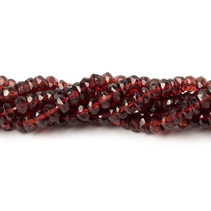 5mm Garnet faceted rondelle beads 13 inches 100 pieces