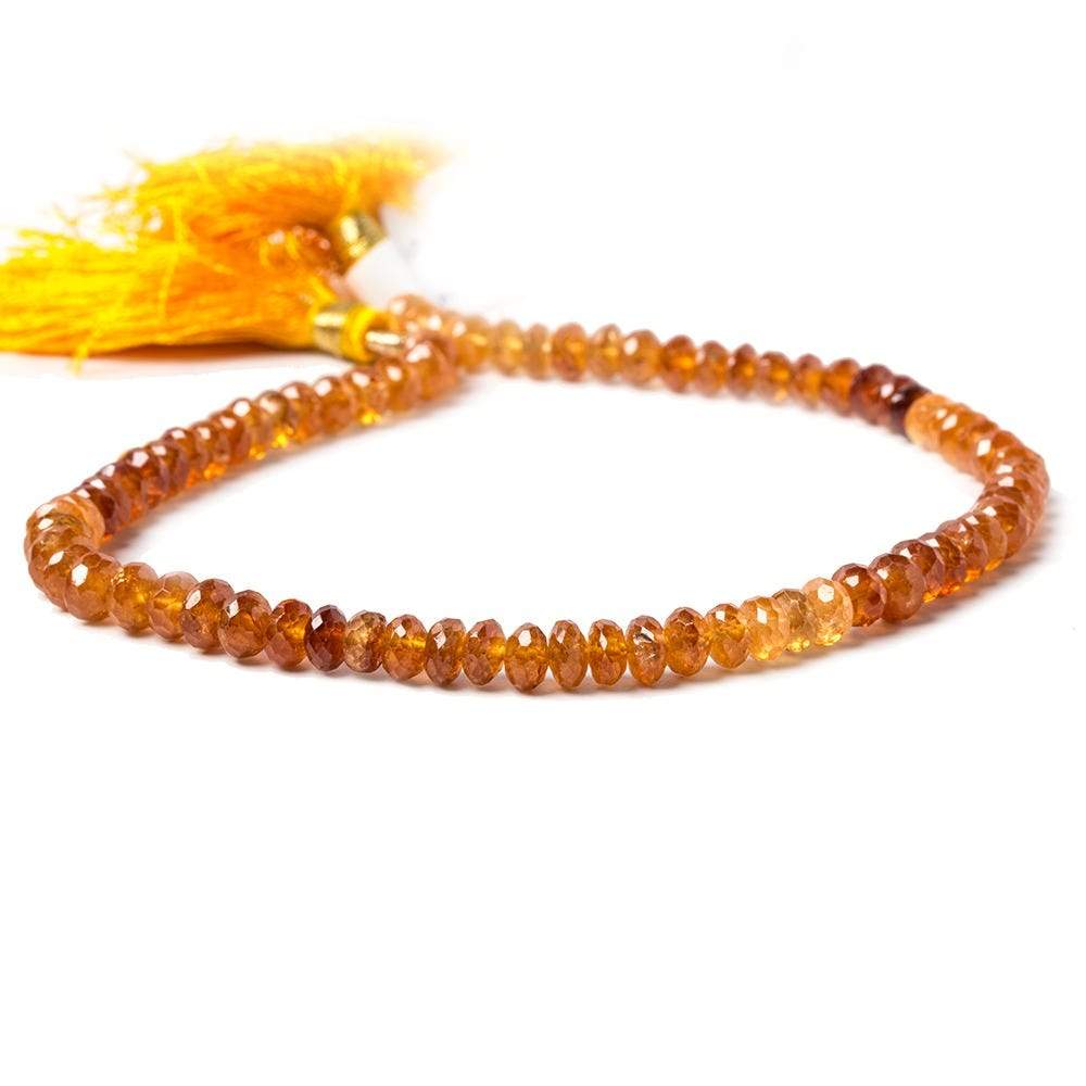 5mm Mandarin Garnet Faceted Rondelle 8.5 inch 80 pieces