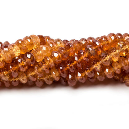 5mm Mandarin Garnet Faceted Rondelle 8.5 inch 80 pieces