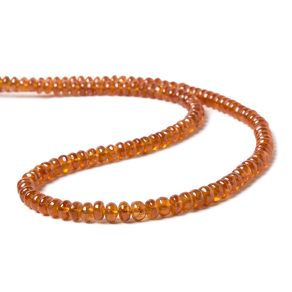 4-5mm Mandarin Garnet Plain Rondelle 15.5 inch 124 pieces