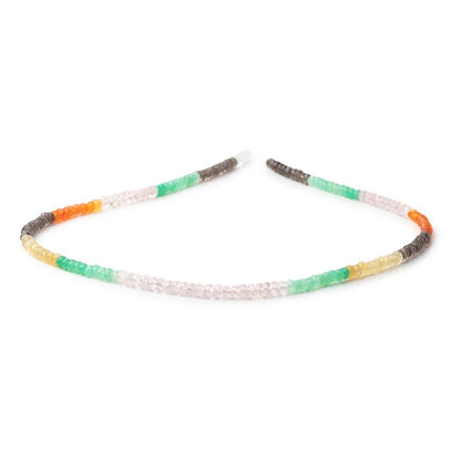 4-5mm Multi Gemstone Faceted Rondelles 18 inch 166 Beads AA