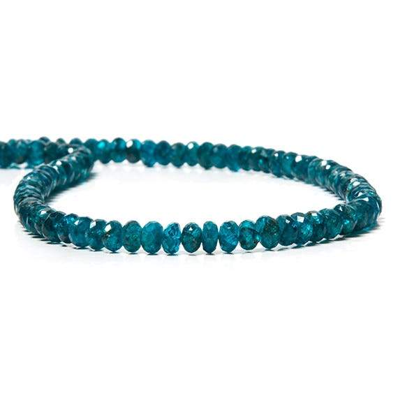 4-5mm Neon Apatite faceted rondelle Beads 14 inch 111 pieces