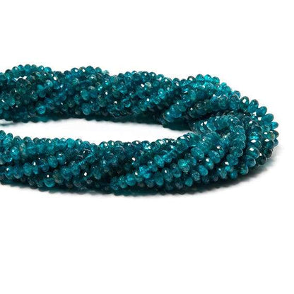 4-5mm Neon Apatite faceted rondelle Beads 14 inch 111 pieces
