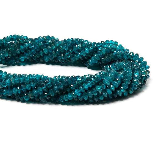4-5mm Neon Apatite faceted rondelle Beads 14 inch 111 pieces