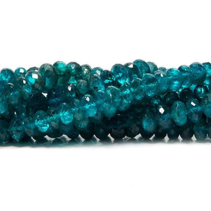4-5mm Neon Apatite faceted rondelle Beads 14 inch 111 pieces