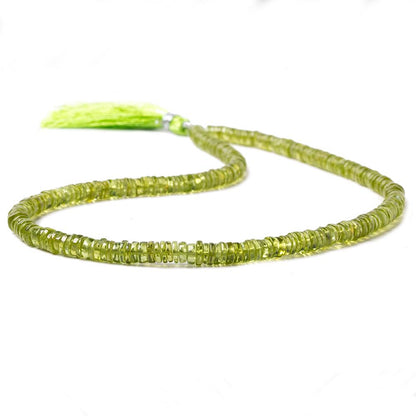 4-5mm Peridot Plain Rondelles 16 inch 267 pieces