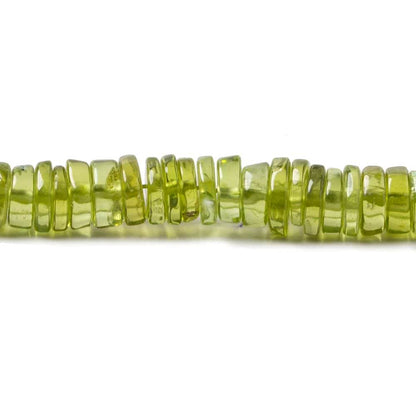 4-5mm Peridot Plain Rondelles 16 inch 267 pieces