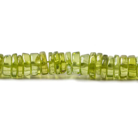 4-5mm Peridot Plain Rondelles 16 inch 267 pieces