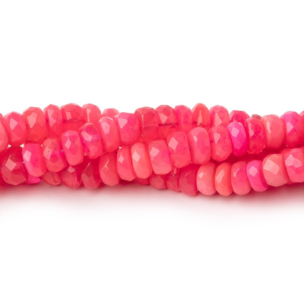 4-5mm Pink Ethiopian Opal Faceted Rondelle Beads 16 inch 136 pieces