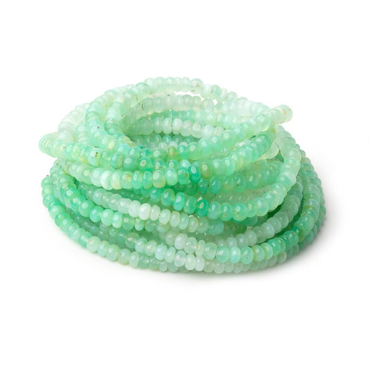 4-5mm Prase Opal Plain Rondelle Beads 18 inch 154 pieces