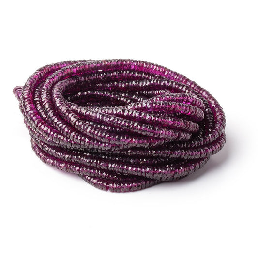 4-5mm Purple Garnet Faceted Heishi Beads 16 inch 240 pieces AAA