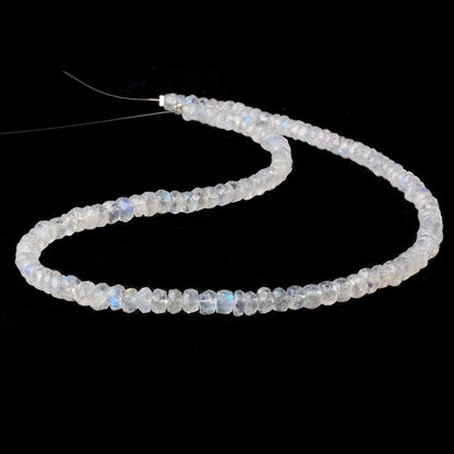 4-5mm Rainbow Moonstone Faceted Rondelle Beads 14 inch 110 pieces AA