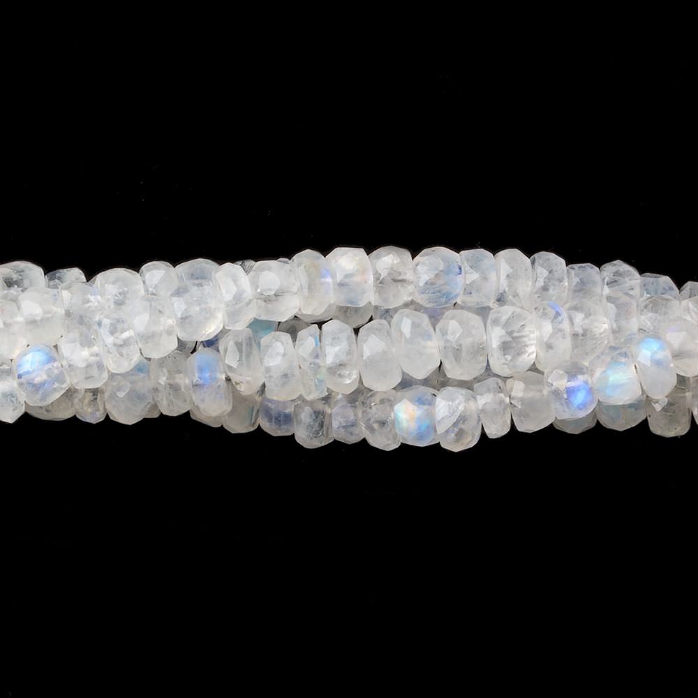 4-5mm Rainbow Moonstone Faceted Rondelle Beads 14 inch 110 pieces AA