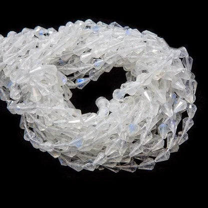 4-5mm Rainbow Moonstone faceted tear drops 16 inch 75 beads