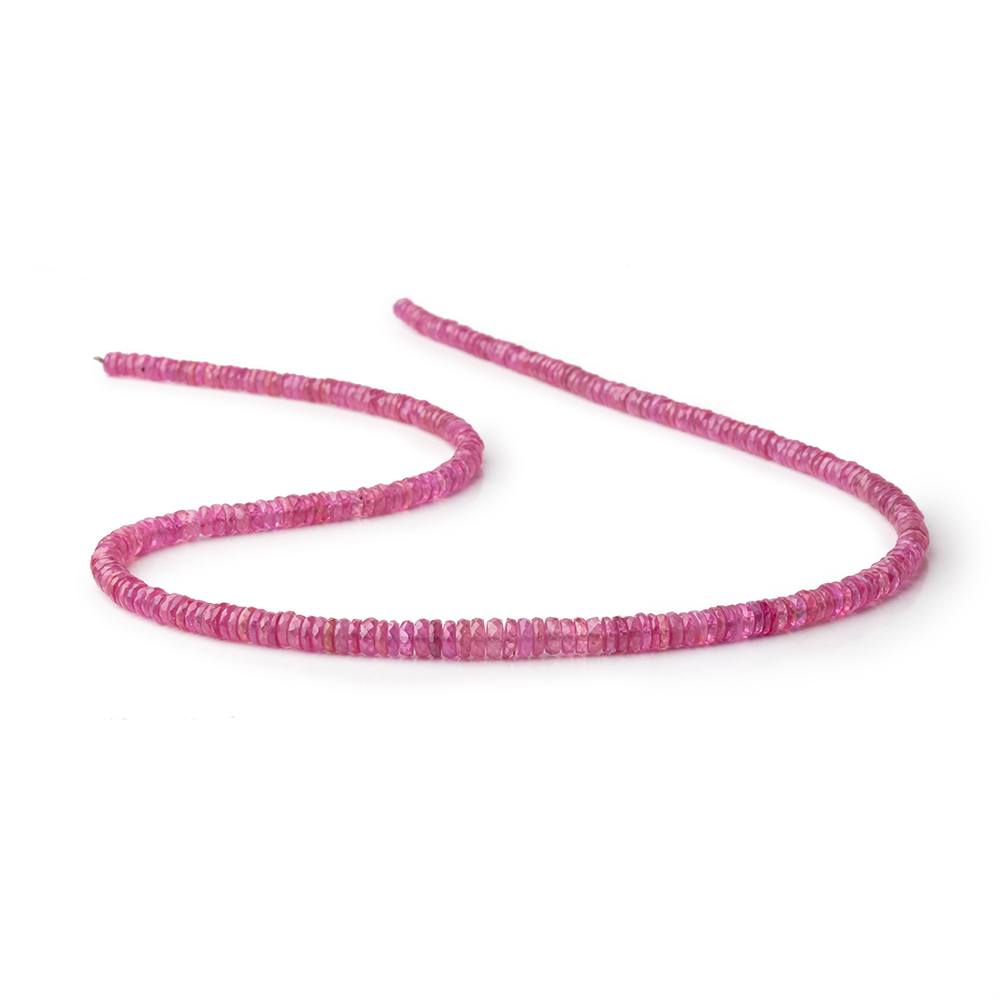 4-5mm Ruby Faceted Heishi Beads 18 inch 295 pieces AA