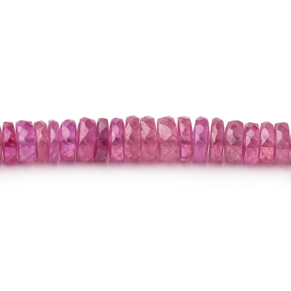 4-5mm Ruby Faceted Heishi Beads 18 inch 295 pieces AA