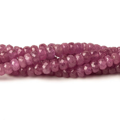 3-5mm Ruby faceted rondelle beads 16 inch 145 pieces
