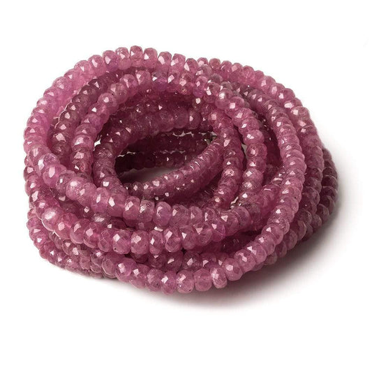 3-5mm Ruby faceted rondelle beads 16 inch 145 pieces