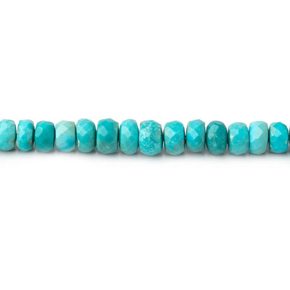 4-5mm Sleeping Beauty Turquoise Faceted Rondelle Beads 15.75 inch 160 pieces