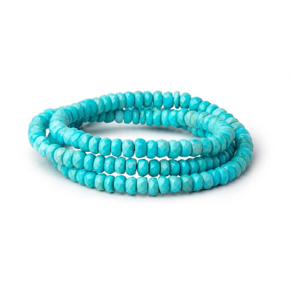 4-5mm Sleeping Beauty Turquoise Faceted Rondelle Beads 18 inch 169 pieces