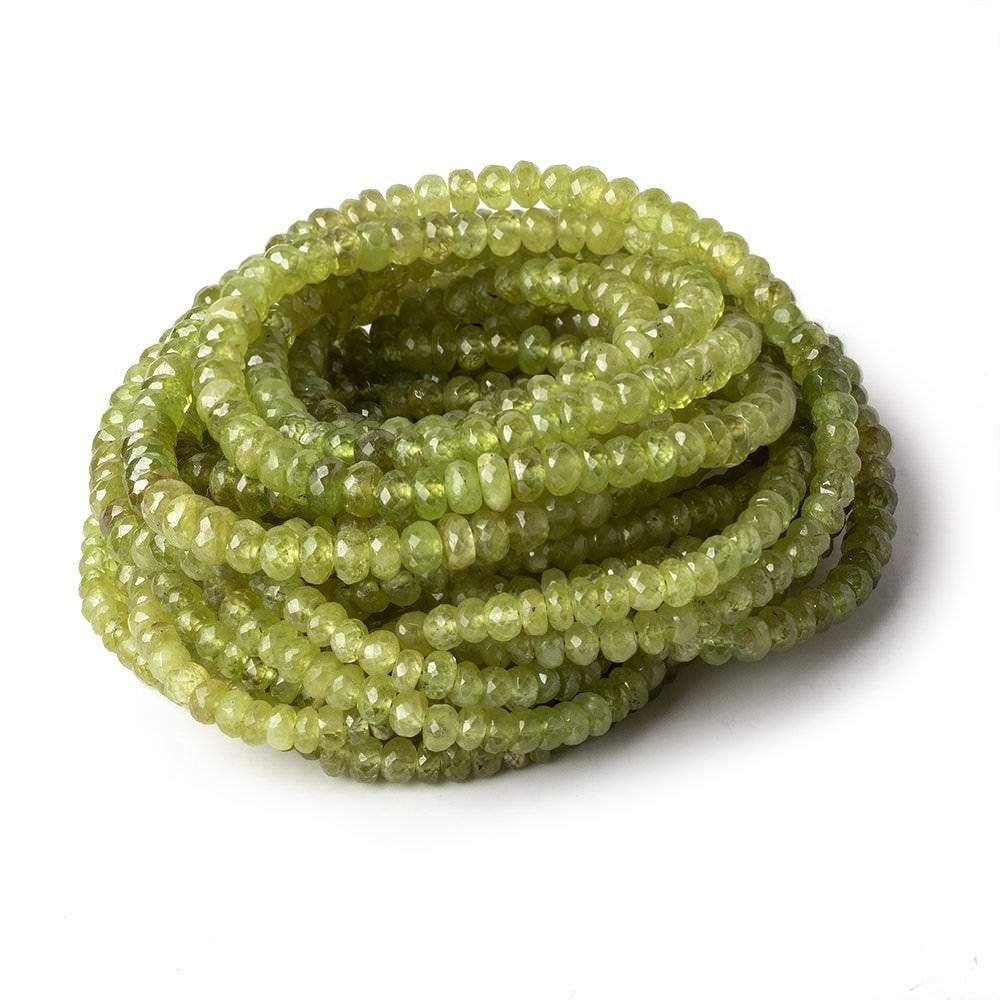 4-6mm Sphene faceted rondelles 16 inch 140 beads AA