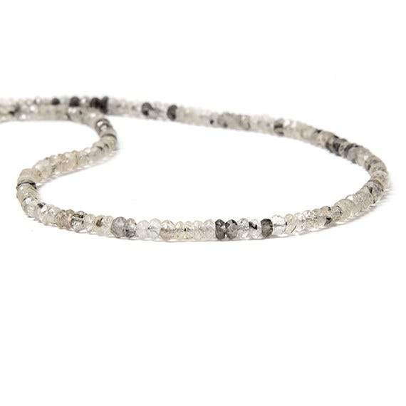 4-5mm Tourmalinated Quartz Faceted Rondelle 14.5 inch 160 pcs