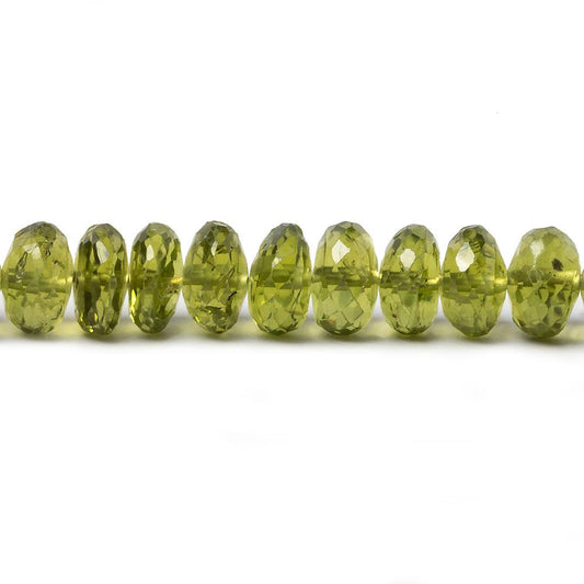 4-6.5mm Afghani Peridot faceted rondelles 18 inch 133 beads AAA
