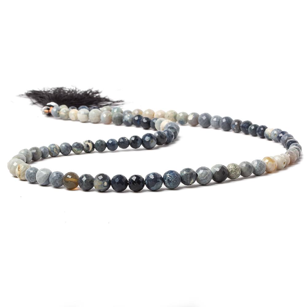 4-6.5mm Australian Opal Faceted Rounds 18 inch 88 beads A Grade