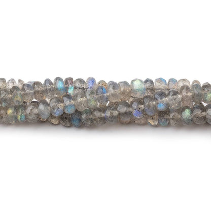 4-6.5mm Labradorite Faceted Rondelle Beads 18 inch 135 pieces AA