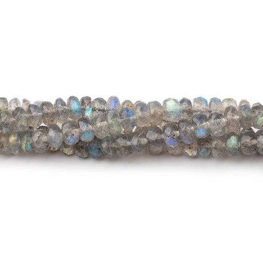4-6.5mm Labradorite Faceted Rondelle Beads 18 inch 135 pieces AA