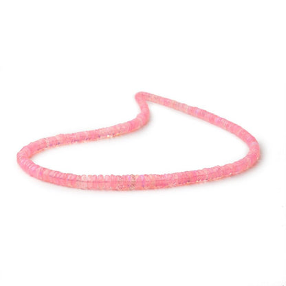 4-6.5mm Pink Ethiopian Opal Faceted Heishi 16 inch 230 Beads AA