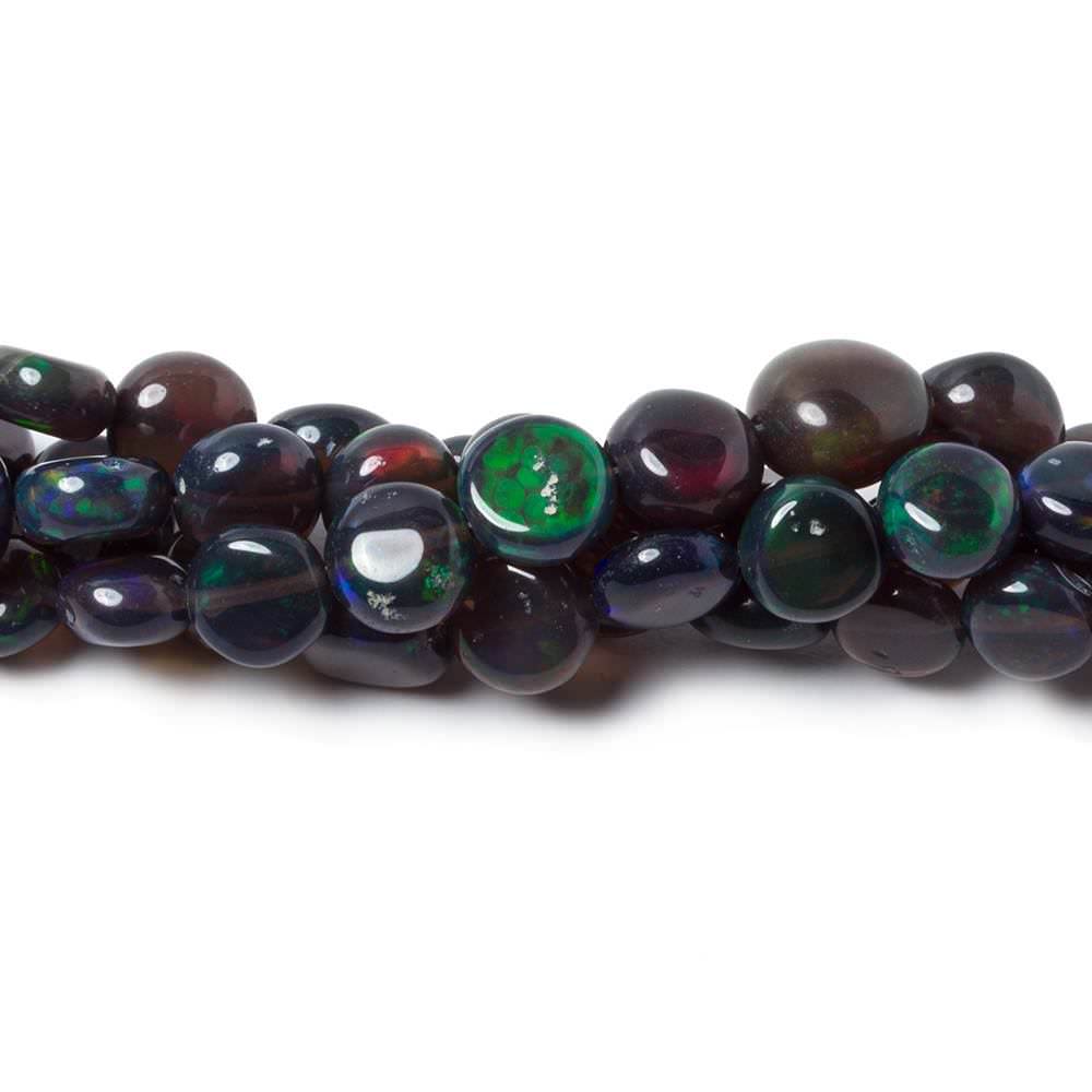 4 - 6mm Blue Ethiopian Opal Plain Coin Beads 18 inch 84 pieces