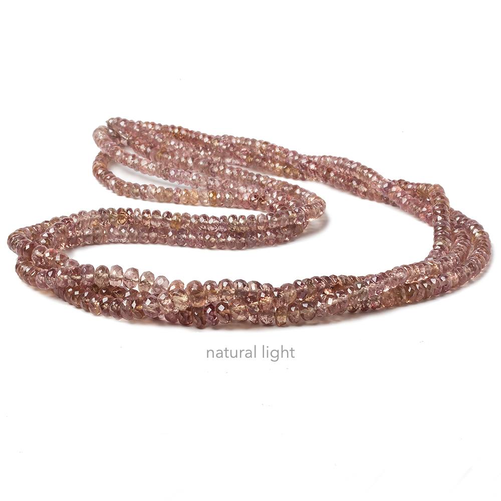 4-6mm Color Change Garnet faceted rondelle beads 18 inch 179 pieces
