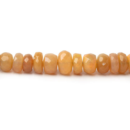 4-6mm Dark Golden Ethiopian Opal Faceted Rondelles 16 inch 157 Beads