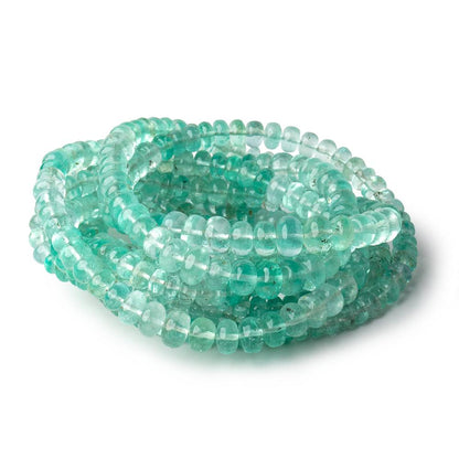 4-6mm Emerald Plain Rondelle Beads 18 inch 154 pieces AAA