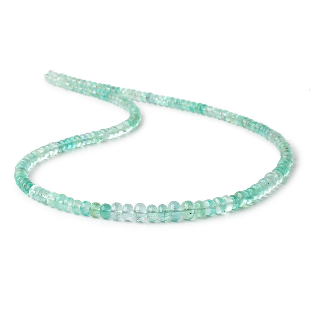 4-6mm Emerald Plain Rondelle Beads 18 inch 154 pieces AAA