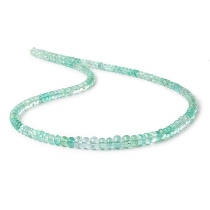 4-6mm Emerald Plain Rondelle Beads 18 inch 154 pieces AAA