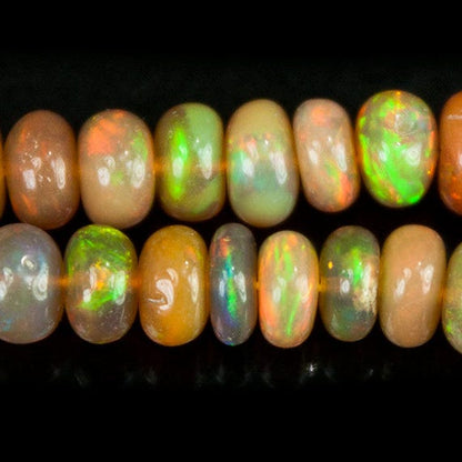 4 - 6mm Ethiopian Dark Golden Opal Plain Rondelle Beads 16 inch 133 pieces
