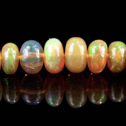 4 - 6mm Ethiopian Dark Golden Opal Plain Rondelle Beads 16 inch 133 pieces