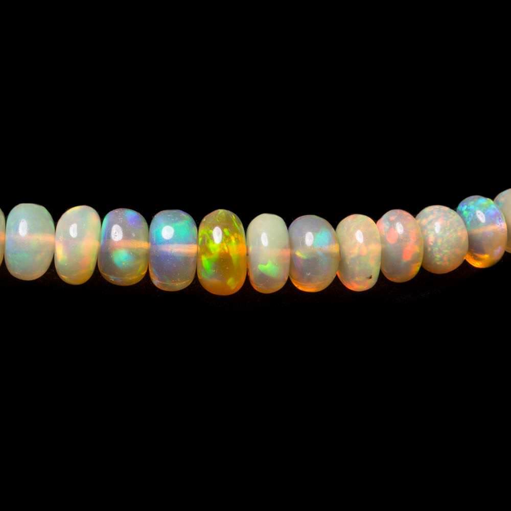 4 - 6mm Ethiopian Golden Opal Plain Rondelle Beads 15 inch 164 pieces