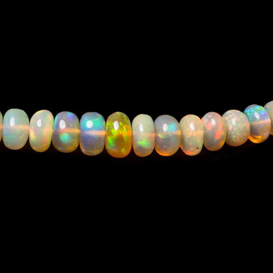4 - 6mm Ethiopian Golden Opal Plain Rondelle Beads 15 inch 164 pieces