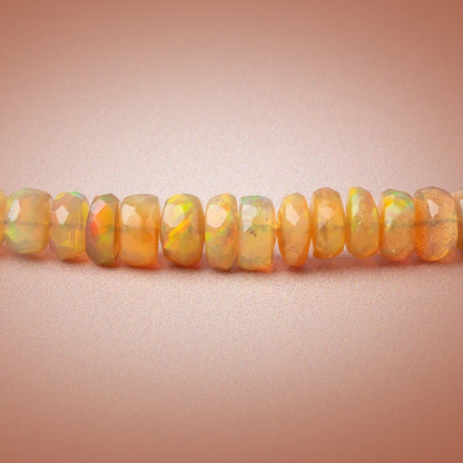 4-6mm Golden Ethiopian Opal Faceted Rondelle Beads 16 inch 178 pieces AA