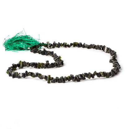 4-6mm Green Tourmaline Natural Tube Beads 16 inch 209 pieces